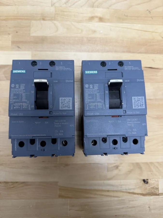Автоматический выключатель 1-SIEMENS 3VA4110-6ED34-0AA0 3 POLE 100A 3VA4 CIRCUIT