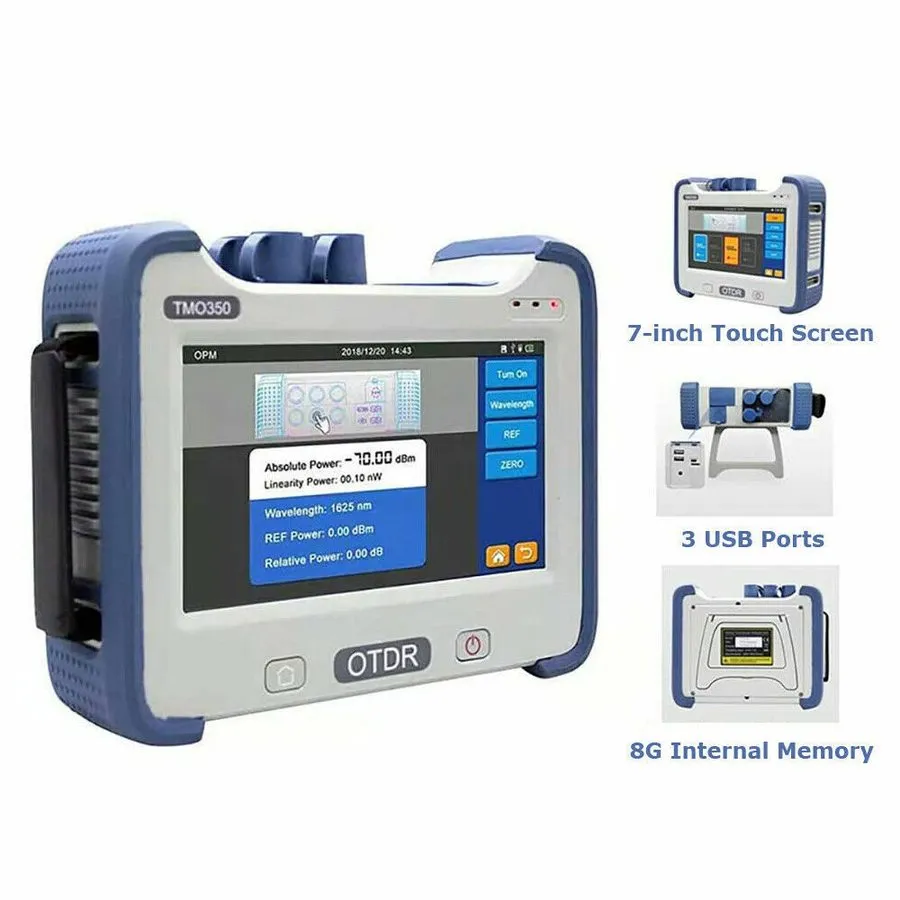 Тестер TMO350 OTDR Optical Time Domain Reflectometer Tester VFL OPM OLS 1310/155 — фото лота 1