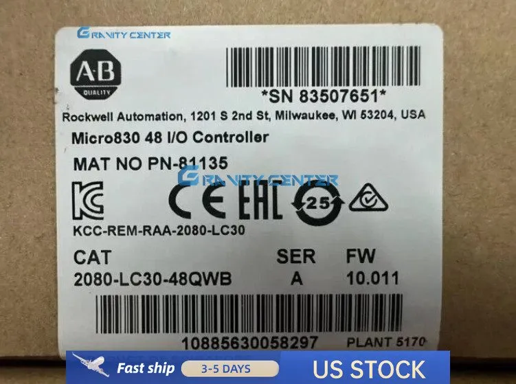 ПЛК ALLEN-BRADLEY 2080-LC30-48QWB Programmable Controller 24vdc