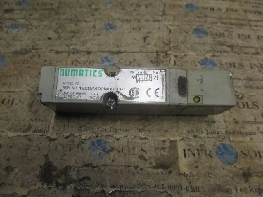 Пневмооборудование Numatics 122BA400M000061 Pneumatic Solenoid Max OP PRESS 120P