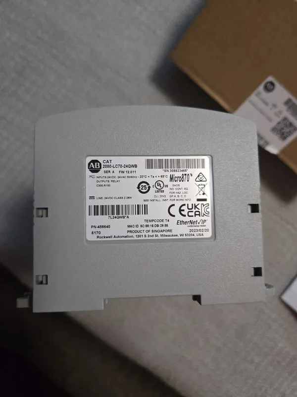 ПЛК 2080-LC70-24QWB Allen-Bradley Micro870 24 I/O ENet/IP Controller AB — фото лота 3