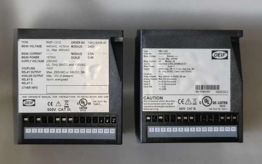 Реле защиты DEIF RMC-122D Over-current Protection Relay 220VAC 5A 100007048.10