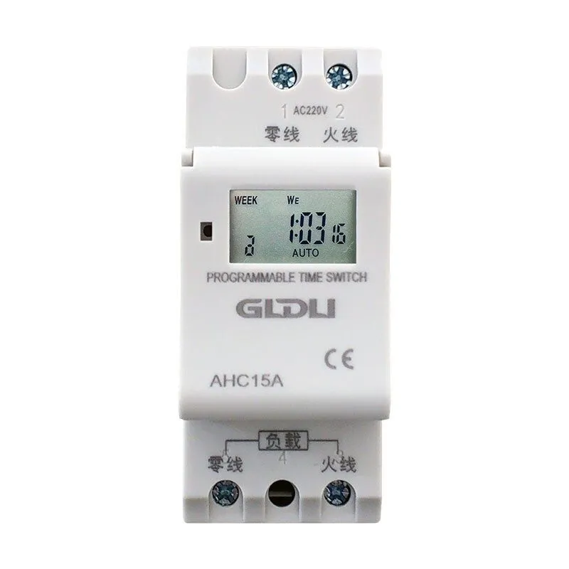 Коммутатор AHC15A DIN-Rail Time Switch 220v Timer Switch THC15A Automatic Contro — фото лота 1