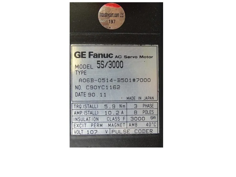 Серводвигатель Fanuc AC Servo Motor, Model: 5S/3000, Type: A06B-0514-B505#7008
