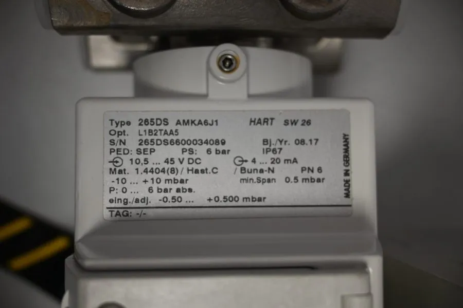 Датчик давления ABB 265DS-AMKA6J Differential Pressure Transmitter 0–0,5 MBAR An — фото лота 2