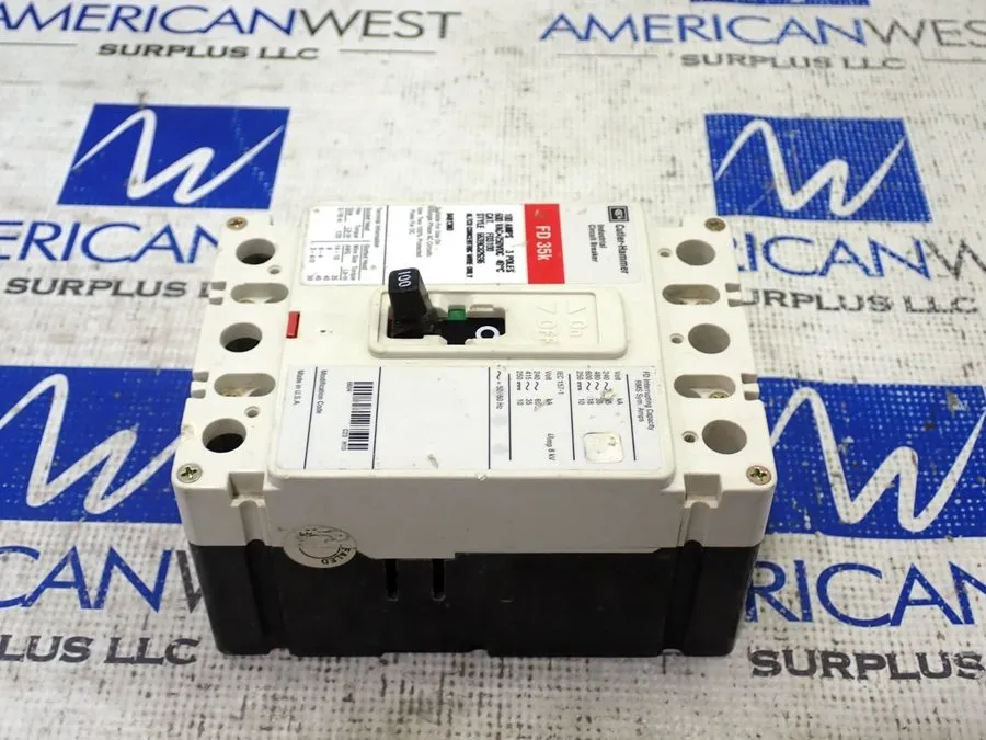 Автоматический выключатель EATON CUTLER HAMMER FD3100 100 AMP 600 VOLT CIRCUIT B