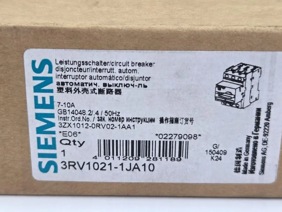 Автоматический выключатель Siemens 3RV1021-1JA10 Motor Protection Circuit Breake