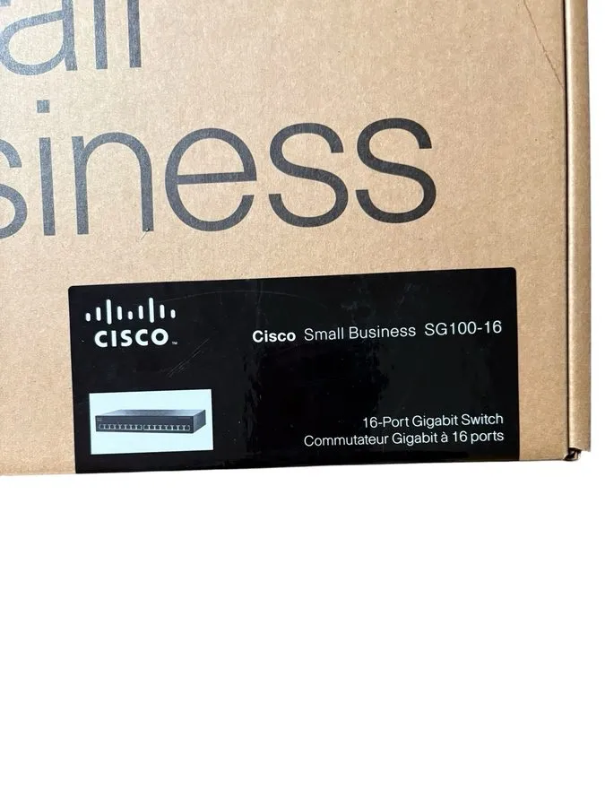 Коммутатор Cisco Small Business SG100-16.v2 Rack-Mountable 16-Ports Gigabit Swit — фото лота 1