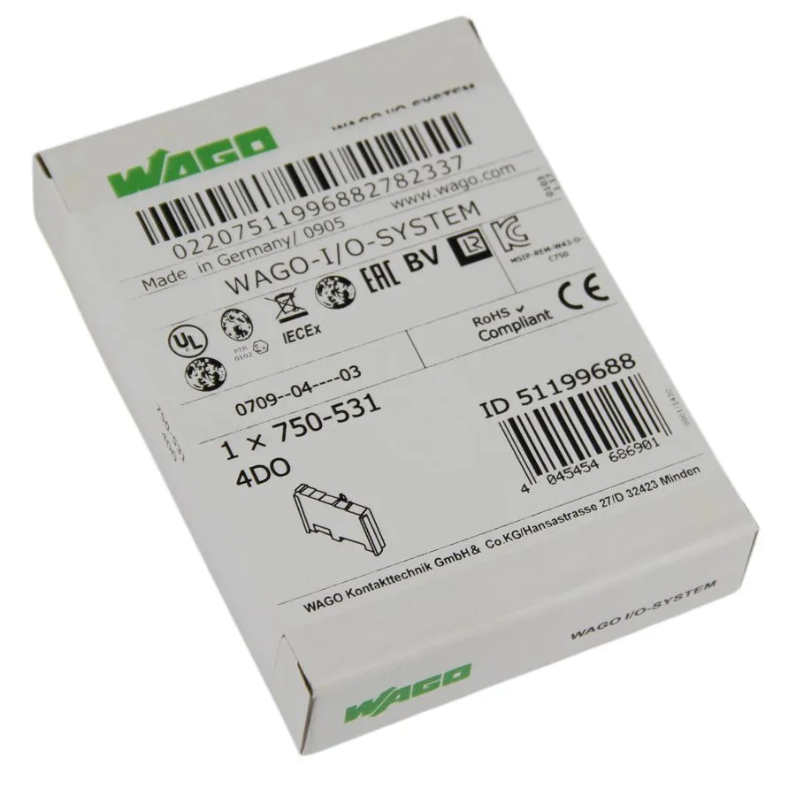 Модуль ввода-вывода Wago 750-531 digital output module 24v dc 0.5a