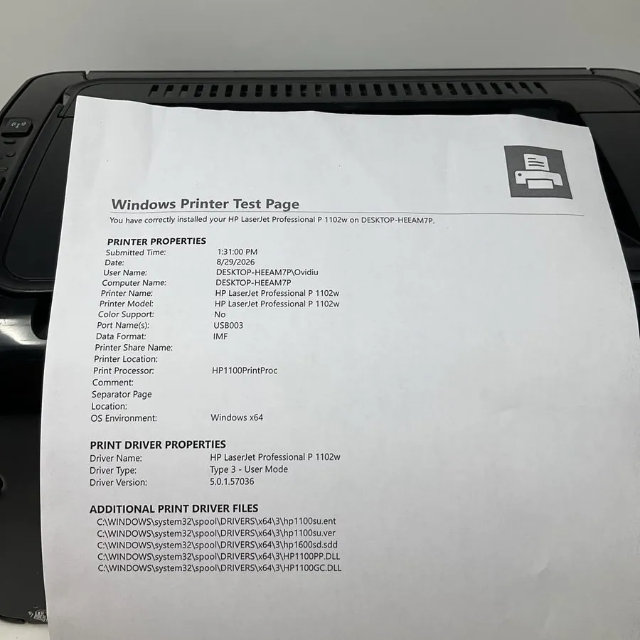 Лазерный принтер HP LaserJet Pro P1102w Wireless Monochrome Laser Printer Page c