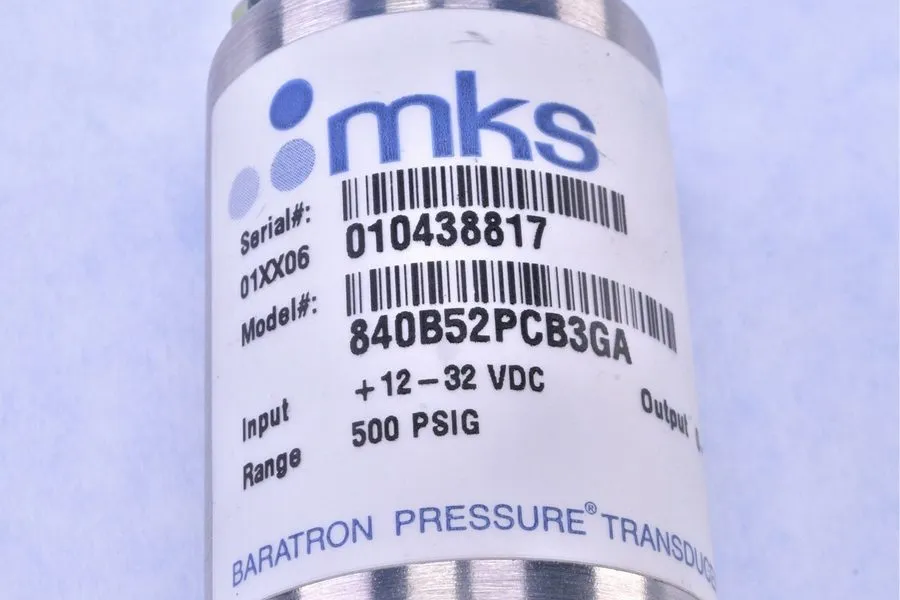 Датчик давления MKS 840B52PCB3GA Baratron Pressure Transducer 500 PSIG +12-32 VD