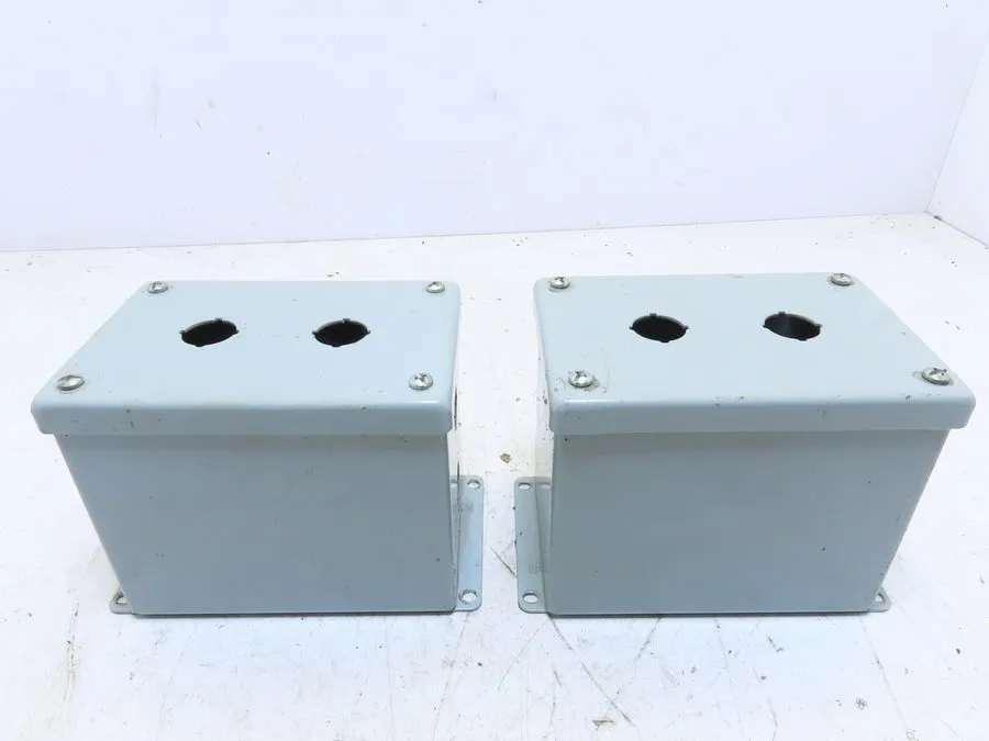 Монтажный шкаф Hoffman E2PBMX Extra-Deep 2-Hole 22MM Pushbutton Enclosure 6"x4"x