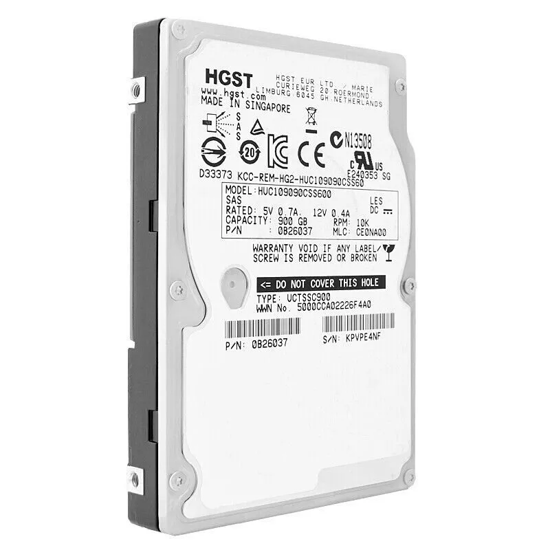 Жёсткий диск HGST Ultrastar C10K900 900GB 10K RPM SAS 6Gb/s 2.5" HDD HUC109090CS