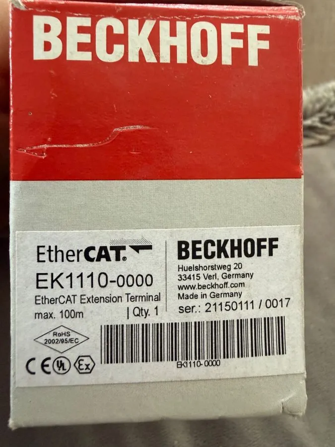 Шлюз полевой шины BECKHOFF EK1110-0000 ETHERCAT EXTENSION — фото лота 1