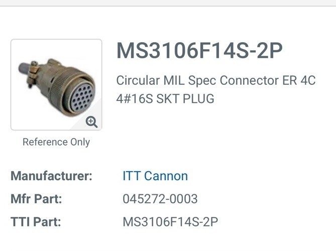 Фото лота MS3106F14S-2PCIRCULAR от продавца №91262