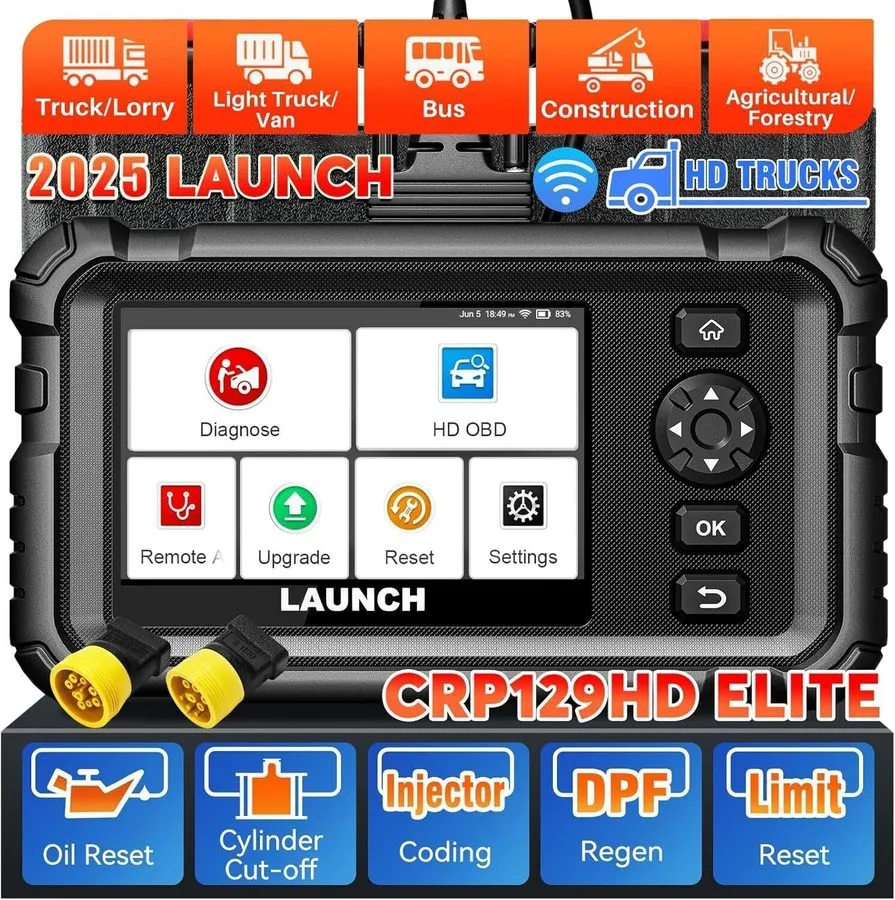 Диагностический сканер LAUNCH CRP129HD Heavy Duty Truck Diesel Scanner Diagnosti — фото лота 1