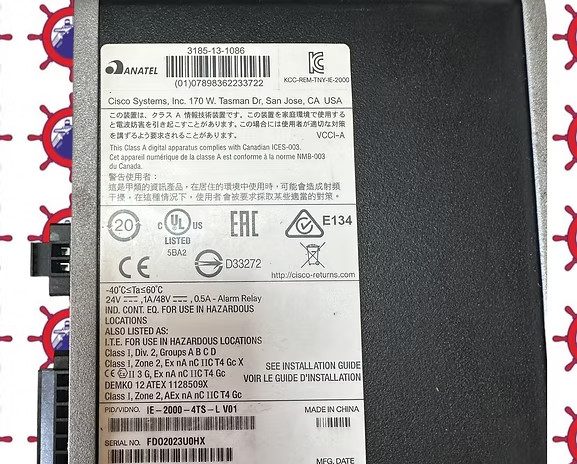 Коммутатор Cisco IE-2000-4TS-G-L V01 Industrial Ethernet Switch 2x Gigabit SFP 1