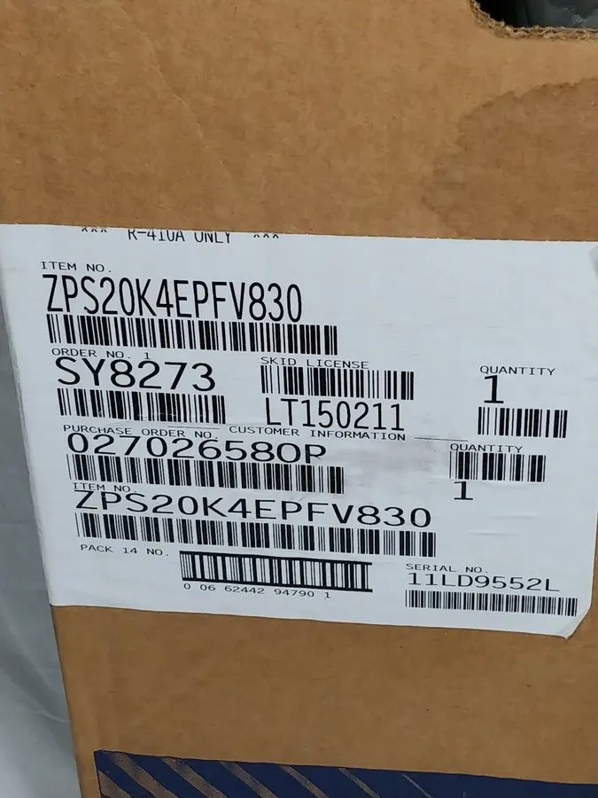 Компрессор ZPS20K4EPFV830 Copeland 1-1/2 HP, 208-230V, Scroll Compressor