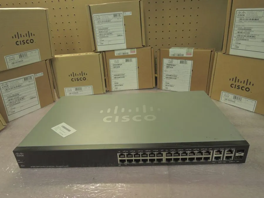 Коммутатор Cisco SF300-24PP-K9 24 Port PoE+ Managed Switch + RESET