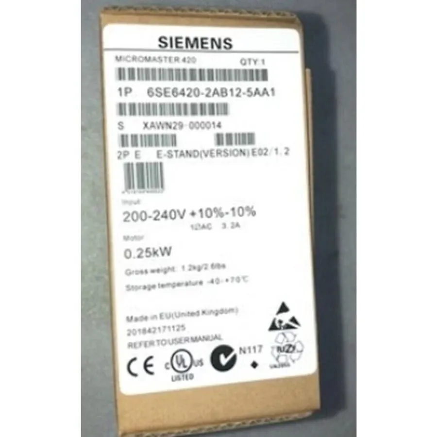 Частотный преобразователь Siemens MICROMASTER420 without filter 6SE6420-2AB12-5A