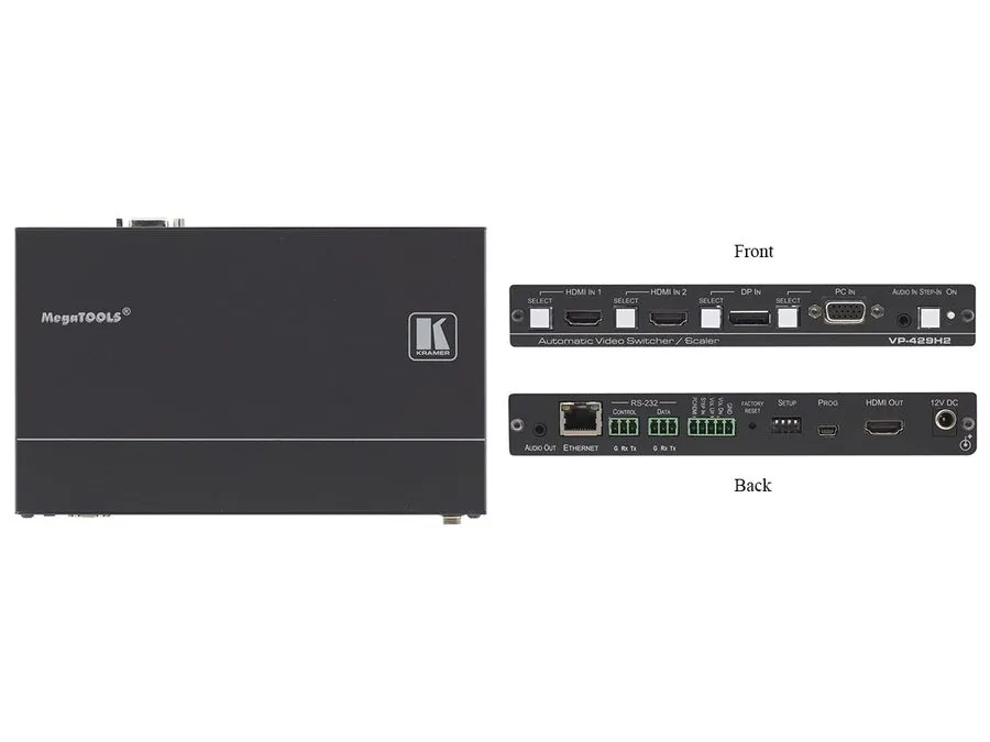 Видеокоммутатор Kramer VP-429H2 HDMI/DP/VGA Scaler Switcher 4K60 4:4:4 RS-232 St — фото лота 1