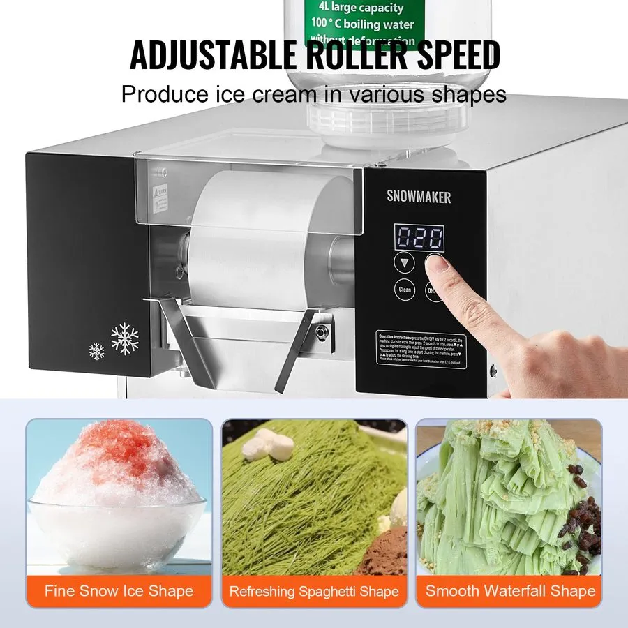 Льдогенератор Commercial Snowflake Ice Machine 397LBS/24H Ice Shaver Snow Cone — фото лота 2