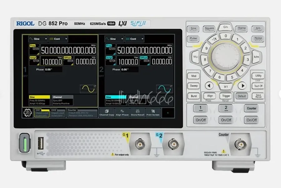 Генератор сигналов 7'' Touch Screen RIGOL DG852 Pro 50MHz Dual Channel Arbitrary — фото лота 1