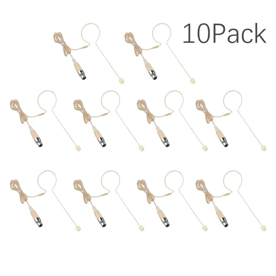 Микрофон Headset Microphone w/ Doulble Earhook для Shure Wireless-TA4F 4pin mini