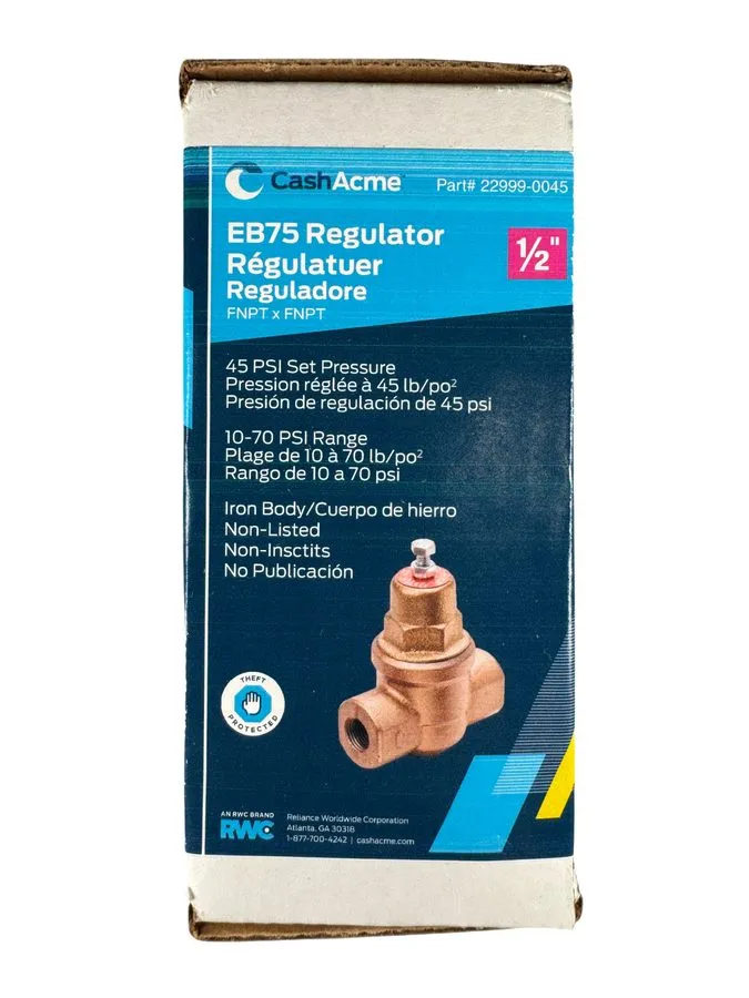 Трубопроводная арматура Cash Acme 22999-0045 Pressure Regulator, 1/2In., Npt, 30