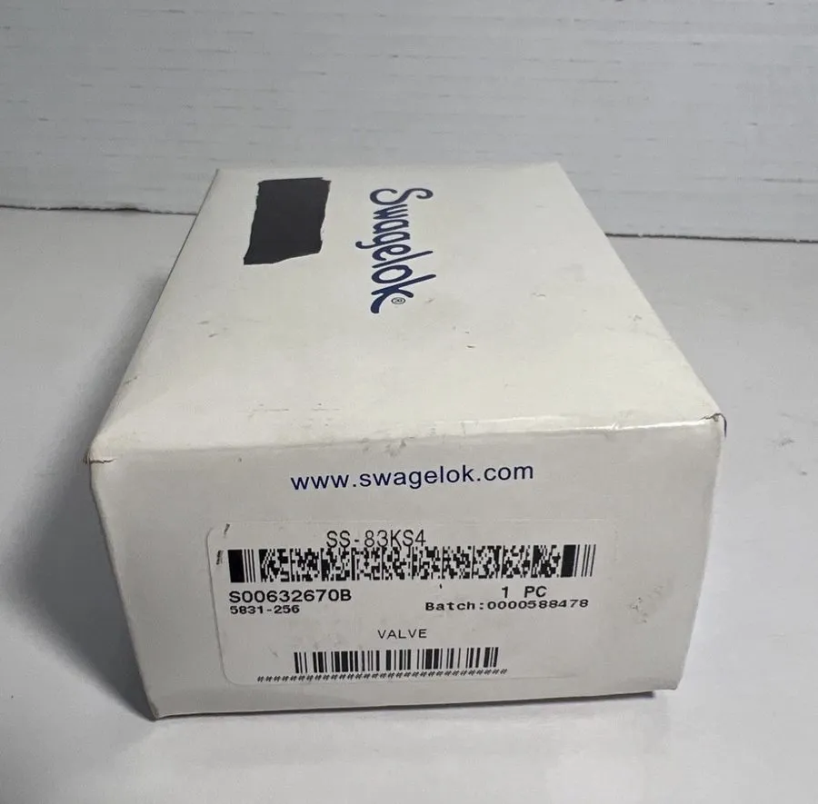Клапан Swagelok SS-83KS4 Manual Stainless Ball Valve 1/2in NPT 6000 WOG