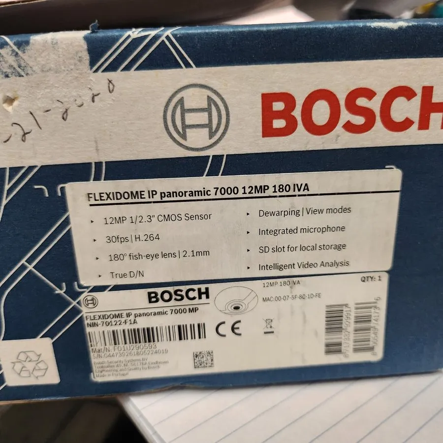 Камера Bosch Flexidome IP Panoramic Camera 7000 NIN-70122-F1A Fixed Dome 12MP 18