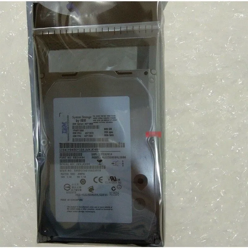 Жёсткий диск IBM 49Y1866 49Y1869 600GB 49Y1870 3.5'' 15K SAS 6Gb/s Hot Swap HDD — фото лота 1