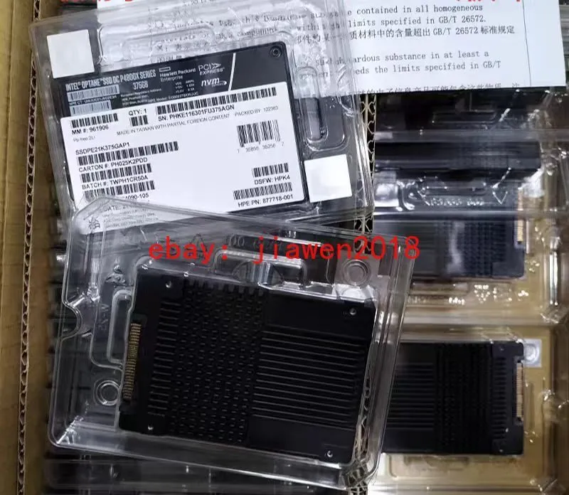 SSD-накопитель Intel Optane P4800x 375GB SSD U.2 NVME PCIE HP SSDPE1K375GAP1 Sol