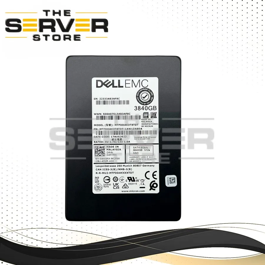 SSD-накопитель Dell 59YY0 Micron MTFDDAK3T8TDT 3.84TB 2.5" 6Gbps Mixed Use SED S