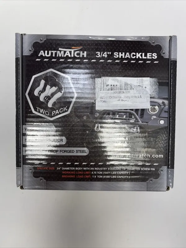 Такелажная скоба D Ring Shackle 3/4" Shackles 41,887Ibs Break Strength Clevis Sh