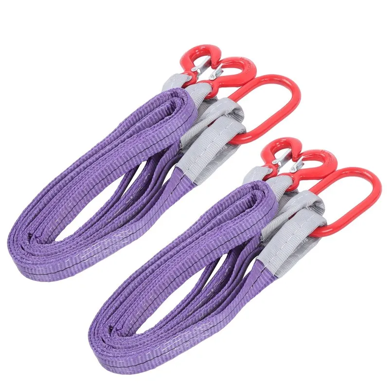 Строп Lifting Slings Straps w/ Hooks 5 Ft 4409LB Capacity Purple Rigging Straps
