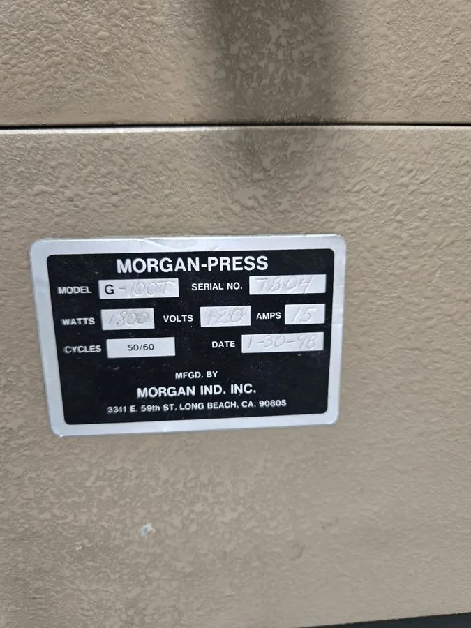 Оборудование ЧПУ Morgan Press Injection Molding Machine G-100T — фото лота 2