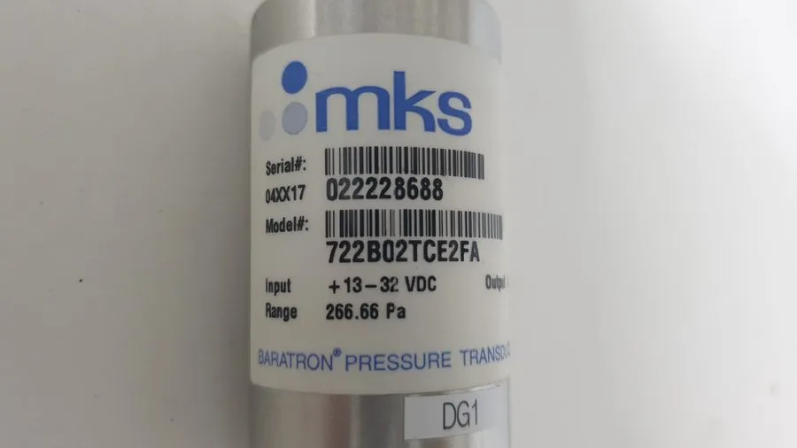 Датчик давления MKS Baratron Pressure Transducer 722B02TCE2FA 266.66 Pa Range 13 — фото лота 1