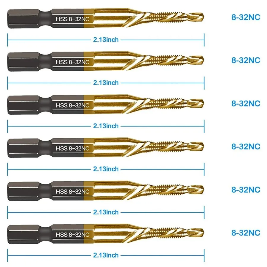 Режущий инструмент Kraftek 8-32NC Combination Drill and Tap Bit Set, Ultra TiAlN