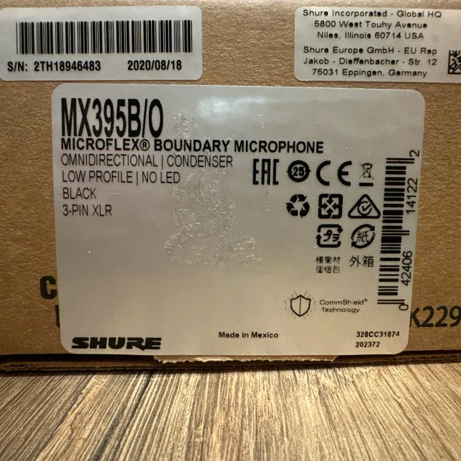 Микрофон Shure MX395 Microflex Low Profile Boundary Microphone MX395B/O Black
