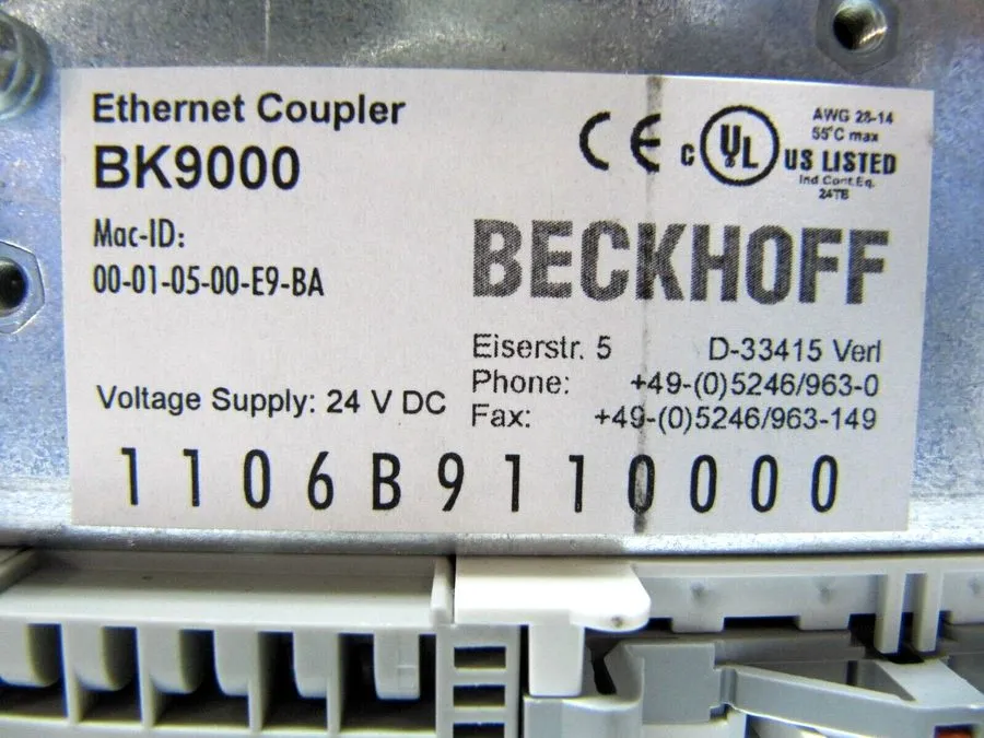IIoT-устройство BK9000 BECKHOFF EtherCAT Coupler