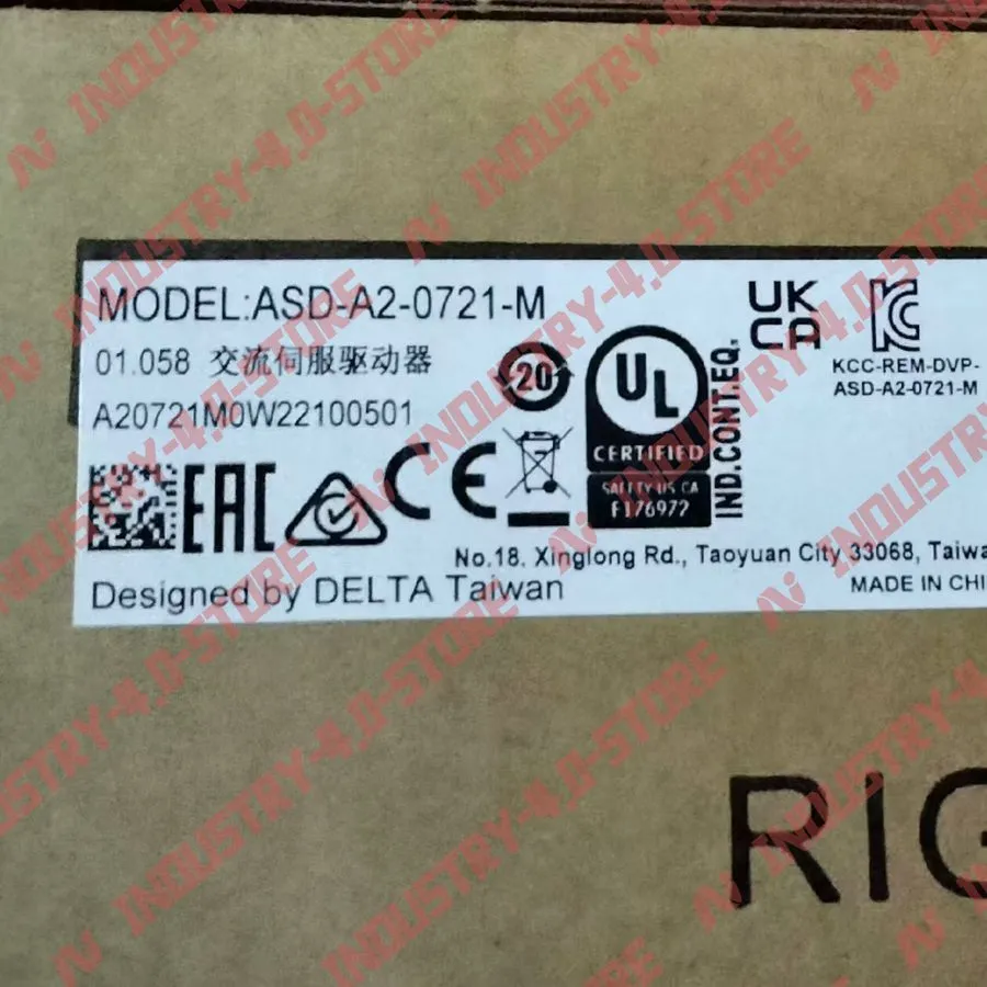 Сервопривод DELTA ASD-A2-0721-M AC SERVO DRIVE 750W 220V