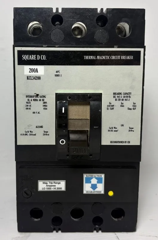 Автоматический выключатель PULLOUT Square D KCL34200 Circuit Breaker 3P 200A 65k — фото лота 2