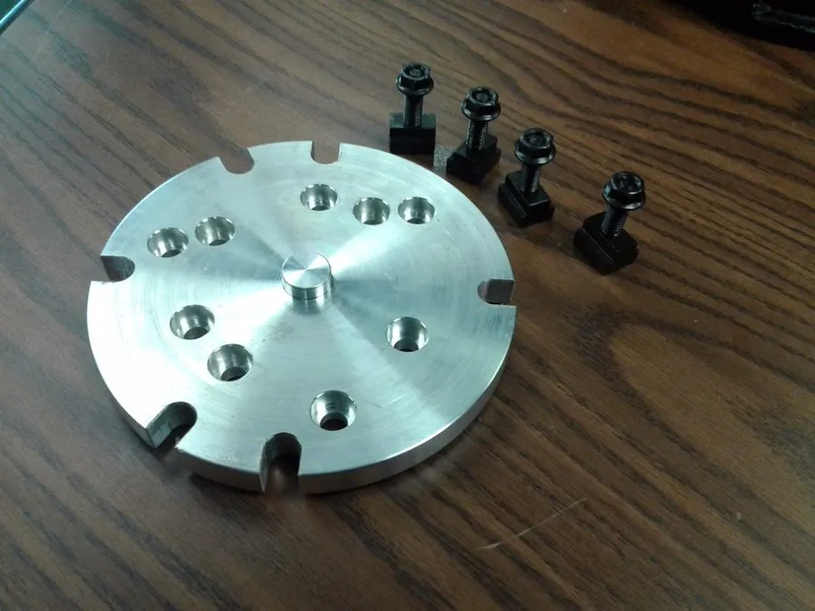 Поворотный стол 6" base adapter plate mount chucks on rotary table or milling ma — фото лота 1