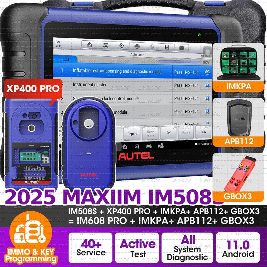 Диагностический сканер 2026 Autel MaxiIM IM508S IMMO Key Programming Tool All Sy
