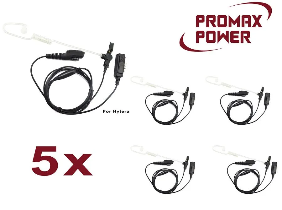 Гарнитура 5x Acoustic (2-Wire) Tube PTT Earpiece для Hytera Radios PD700 PT560 P