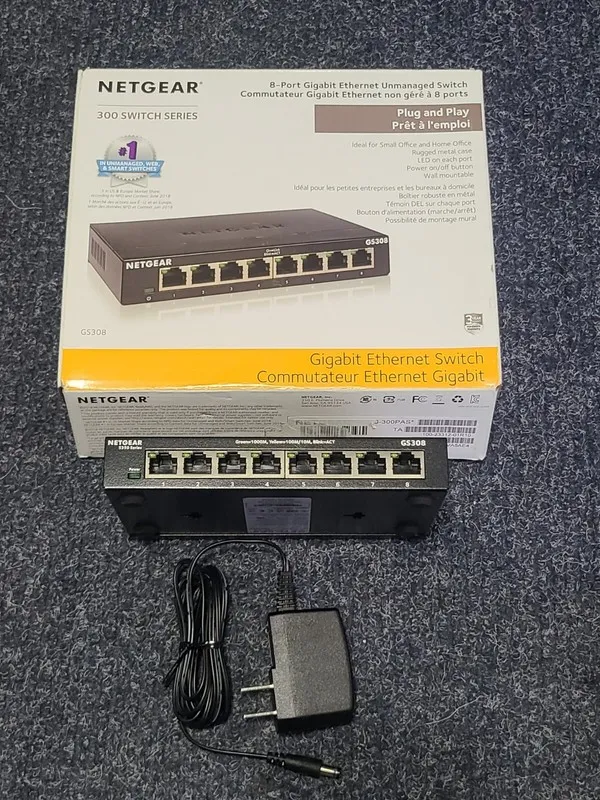 Коммутатор NETGEAR GS308 GS308-300PAS 8-Port Gigabit Ethernet Unmanaged Switch