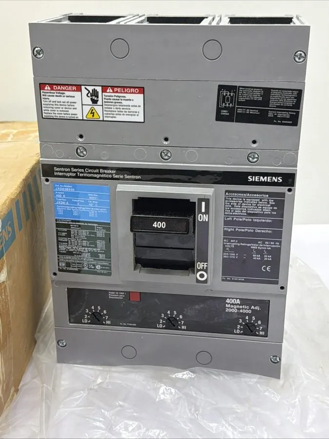 Автоматический выключатель Siemens 400 Amp Circuit Breaker Sentron JXD63B400 3 P