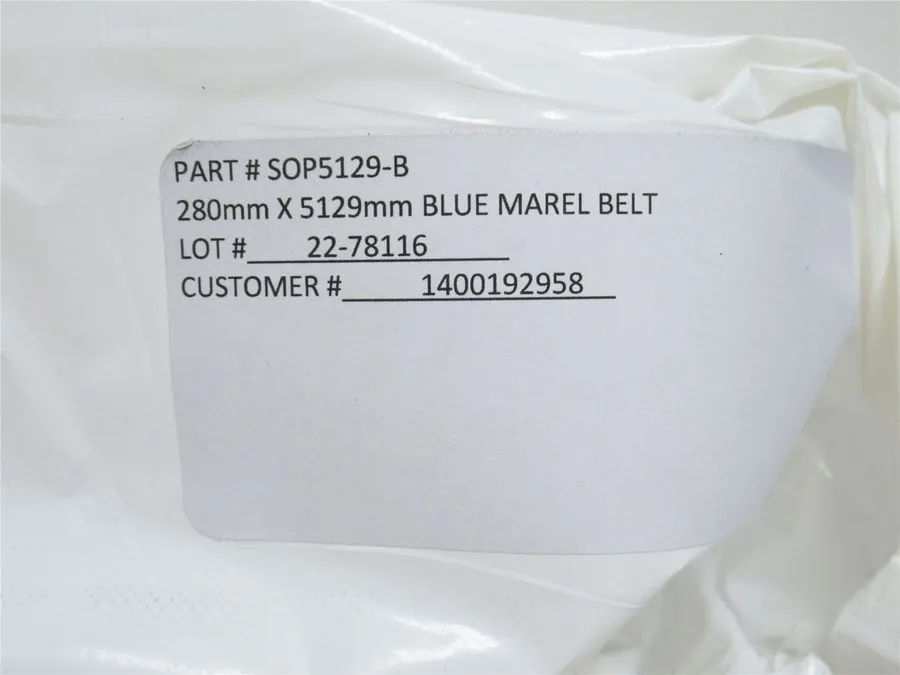 Конвейер 239756 New- Marel SOP5129-B Blue Conveyor Belt 280mm Wide; 5129mm Long