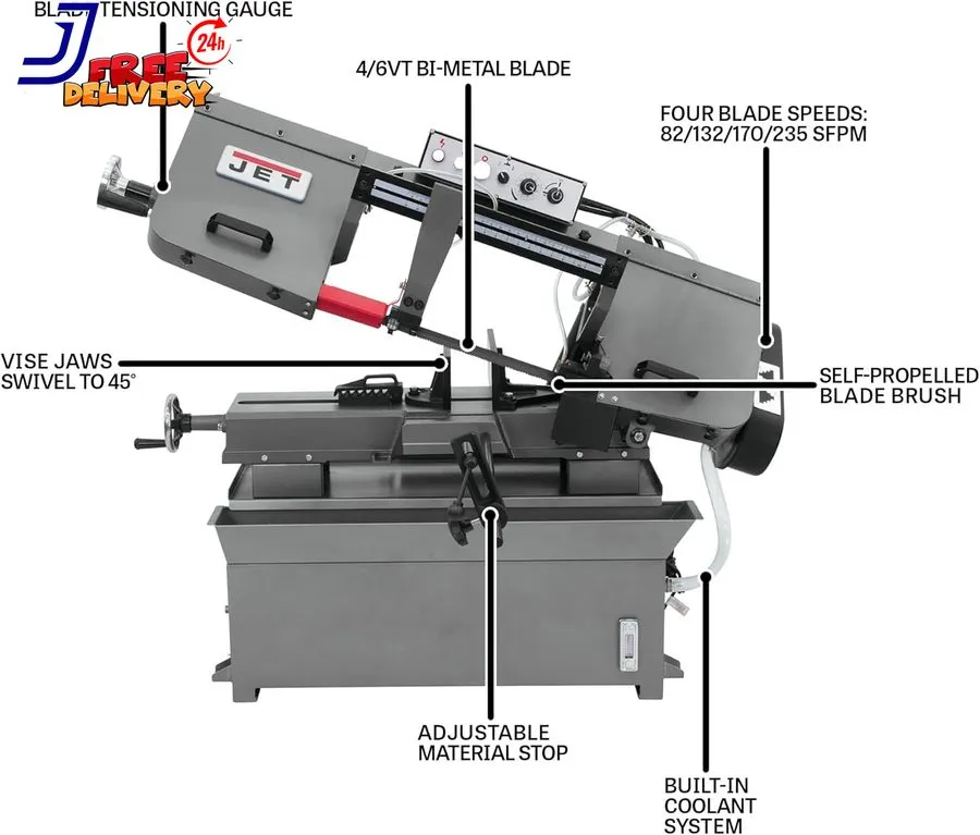 Оборудование ЧПУ 9" X 16" Metal Cutting Horizontal Band Saw 1-1/2 115/230V 1Ph ( — фото лота 3